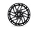 Fuel Wheels Hurricane Gloss Black Milled 6-Lug Wheel; 22x12; -44mm Offset (22-24 Bronco Raptor)