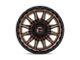 Fuel Wheels Piston Matte Bronze with Gloss Black Lip 6-Lug Wheel; 22x9.5; 20mm Offset (22-24 Bronco Raptor)