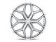 Niche Vice SUV Gloss Silver Brushed 6-Lug Wheel; 24x10; 30mm Offset (22-24 Bronco Raptor)