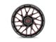 Moto Metal MO805 Gloss Black Milled with Red Tint 6-Lug Wheel; 20x10; -18mm Offset (22-24 Bronco Raptor)