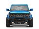 Go Rhino Rockline Winch-Ready Full Width Front Bumper with Over Rider; Textured Black (21-24 Bronco, Excluding Raptor)