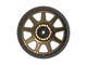 Fittipaldi Offroad FT104 Satin Bronze with Satin Black Lip 6-Lug Wheel; 17x9; -6mm Offset (22-24 Bronco Raptor)