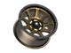 Fittipaldi Offroad FT104 Satin Bronze with Satin Black Lip 6-Lug Wheel; 17x9; -6mm Offset (22-24 Bronco Raptor)