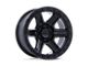 KMC Outrun Matte Black with Gloss Black Lip 6-Lug Wheel; 18x9; 18mm Offset (22-24 Bronco Raptor)