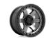 Fuel Wheels Block Matte Gunmetal with Black Ring 6-Lug Wheel; 17x9; -12mm Offset (22-24 Bronco Raptor)