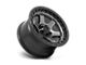 Fuel Wheels Block Matte Gunmetal with Black Ring 6-Lug Wheel; 17x9; -12mm Offset (22-24 Bronco Raptor)