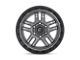 Fuel Wheels Ammo Matte Gunmetal with Black Bead Ring 6-Lug Wheel; 20x9; 20mm Offset (22-24 Bronco Raptor)