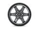 Fuel Wheels Kicker Matte Gunmetal with Black Bead Ring 6-Lug Wheel; 18x9; 1mm Offset (22-24 Bronco Raptor)