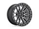 Fuel Wheels Rebel Matte Gunmetal with Black Bead Ring 6-Lug Wheel; 17x9; -12mm Offset (22-24 Bronco Raptor)