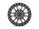 Fuel Wheels Rebel Matte Gunmetal with Black Bead Ring 6-Lug Wheel; 17x9; -12mm Offset (22-24 Bronco Raptor)