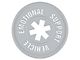 SEC10 Emotional Support Vehicle Decal; Silver (Universal; Some Adaptation May Be Required)