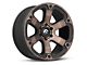 Fuel Wheels Beast Matte Black Machined with Dark Tint 6-Lug Wheel; 20x10; -18mm Offset (21-24 Bronco, Excluding Raptor)