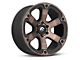 Fuel Wheels Beast Matte Black Machined with Dark Tint 6-Lug Wheel; 20x9; 35mm Offset (21-24 Bronco, Excluding Raptor)