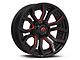 Fuel Wheels Rage Gloss Black Red Tinted 6-Lug Wheel; 20x9; 1mm Offset (21-24 Bronco, Excluding Raptor)