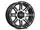 HELO HE900 Gloss Black Machined 6-Lug Wheel; 17x9; -12mm Offset (21-24 Bronco, Excluding Raptor)