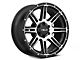 HELO HE900 Gloss Black Machined 6-Lug Wheel; 17x9; -12mm Offset (21-24 Bronco, Excluding Raptor)