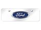 Ford Logo License Plate; Chrome (Universal; Some Adaptation May Be Required)