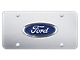 Ford Logo License Plate; Chrome (Universal; Some Adaptation May Be Required)