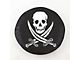 Jolly Roger Spare Tire Cover with Camera Port; Black (21-24 Bronco)