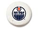 Edmonton Oilers Spare Tire Cover with Camera Port; White (21-24 Bronco)