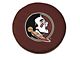 Florida State University Head Spare Tire Cover with Camera Port; Burgundy (21-24 Bronco)