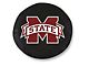 Mississippi State University Spare Tire Cover with Camera Port; Black (21-24 Bronco)