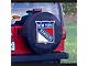 New York Rangers Spare Tire Cover with Camera Port; Black (21-24 Bronco)