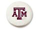 Texas AandM University Spare Tire Cover with Camera Port; White (21-24 Bronco)