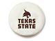 Texas State Spare Tire Cover with Camera Port; White (21-24 Bronco)