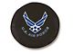 U.S. Air Force Spare Tire Cover with Camera Port; Black (21-24 Bronco)