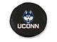 University of Connecticut Spare Tire Cover with Camera Port; Black (21-24 Bronco)