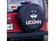 University of Connecticut Spare Tire Cover with Camera Port; Black (21-24 Bronco)