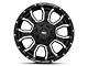 Rough Country 93 Series Matte Black Milled 6-Lug Wheel; 20x9; 0mm Offset (03-09 4Runner)