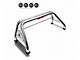 Classic Roll Bar with 5.30-Inch Black Round Flood LED Lights; Stainless Steel (07-24 Tundra)