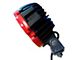 Warrior Roll Bar with 7-Inch Red Round LED Lights; Black (17-24 Titan)