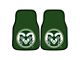 Carpet Front Floor Mats with Colorado State University Logo; Green (Universal; Some Adaptation May Be Required)