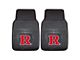 Vinyl Front Floor Mats with Rutgers University Logo; Black (Universal; Some Adaptation May Be Required)