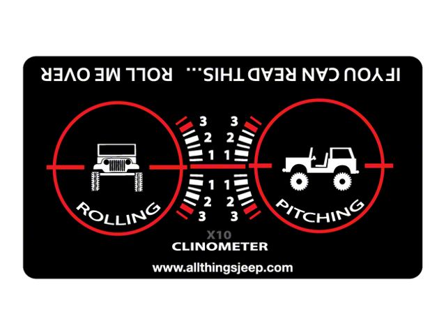 SEC10 If You Can Read This Roll Me Over Clinometer Decal