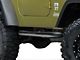 RedRock 3-Inch Round Side Step Bars; Textured Black (87-06 Jeep Wrangler YJ & TJ, Excluding Unlimited)