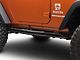 RedRock 3-Inch Round Curved Side Step Bars; Textured Black (07-18 Jeep Wrangler JK 2-Door)