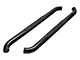 RedRock 3-Inch Round Curved Side Step Bars; Textured Black (07-18 Jeep Wrangler JK 2-Door)