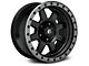 Fuel Wheels Trophy Matte Black with Anthracite Ring Wheel; 17x8.5; -6mm Offset (87-95 Jeep Wrangler YJ)