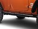 RedRock 3-Inch Round Curved Side Step Bars; Semi-Gloss Black (07-18 Jeep Wrangler JK 4-Door)