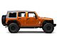 RedRock 3-Inch Round Curved Side Step Bars; Semi-Gloss Black (07-18 Jeep Wrangler JK 4-Door)