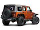 RedRock 4-Inch Oval Straight Side Step Bars; Textured Black (07-18 Jeep Wrangler JK 4-Door)