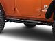 RedRock 4-Inch Oval Curved Side Step Bars; Semi-Gloss Black (07-18 Jeep Wrangler JK 4-Door)