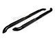 RedRock 4-Inch Oval Curved Side Step Bars; Semi-Gloss Black (07-18 Jeep Wrangler JK 4-Door)