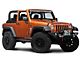 RedRock 3-Inch Round Curved Side Step Bars; Semi-Gloss Black (07-18 Jeep Wrangler JK 2-Door)