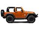 RedRock 3-Inch Round Curved Side Step Bars; Semi-Gloss Black (07-18 Jeep Wrangler JK 2-Door)