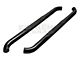 RedRock 3-Inch Round Curved Side Step Bars; Semi-Gloss Black (07-18 Jeep Wrangler JK 2-Door)